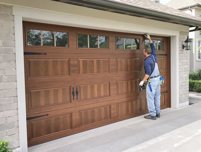 Custom garage door showcase by Raynham Garage Door Repair in Raynham