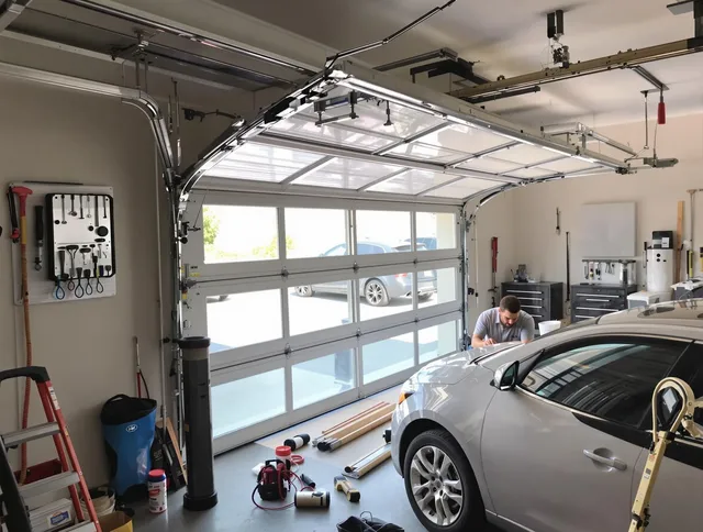 Garage door noise reduction service by Raynham Garage Door Repair in Raynham
