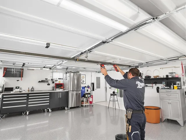 Overhead garage door repair service by Raynham Garage Door Repair in Raynham