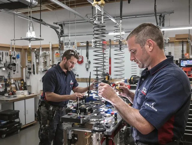 Garage door spring repair service by Raynham Garage Door Repair in Raynham